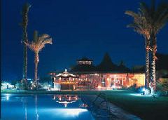 Valle del Este Beach Club & Pool Illuminated at Night